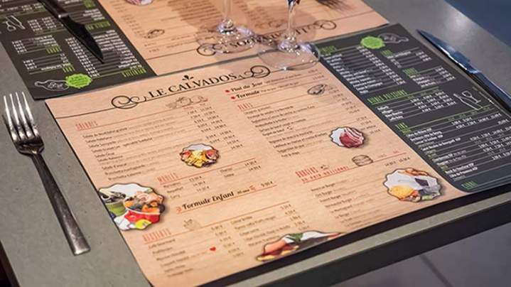 Carte du restaurant Le Calvados Dieppe