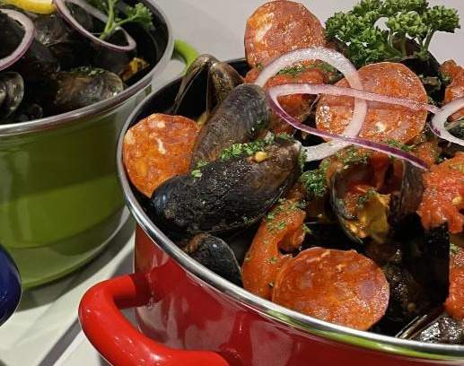 Moules cuites Le Calvados Dieppe